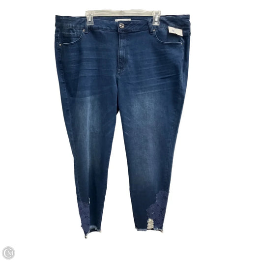 Jeans Skinny By Lane Bryant In Blue Denim, Size: 22