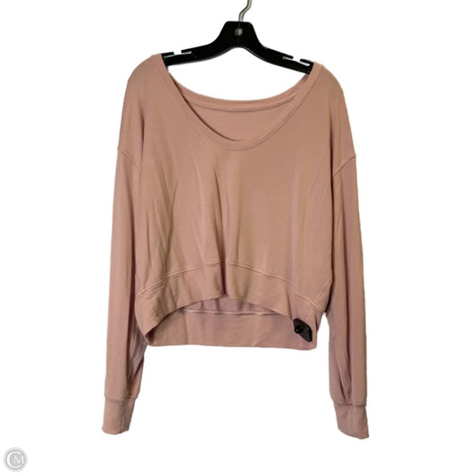 Top Long Sleeve By Lululemon In Pink, Size: M
