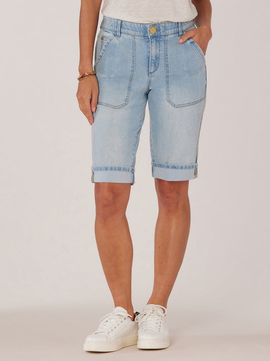 Absolution Petite High Rise Repreve Bermuda Short with Cuffed Hem