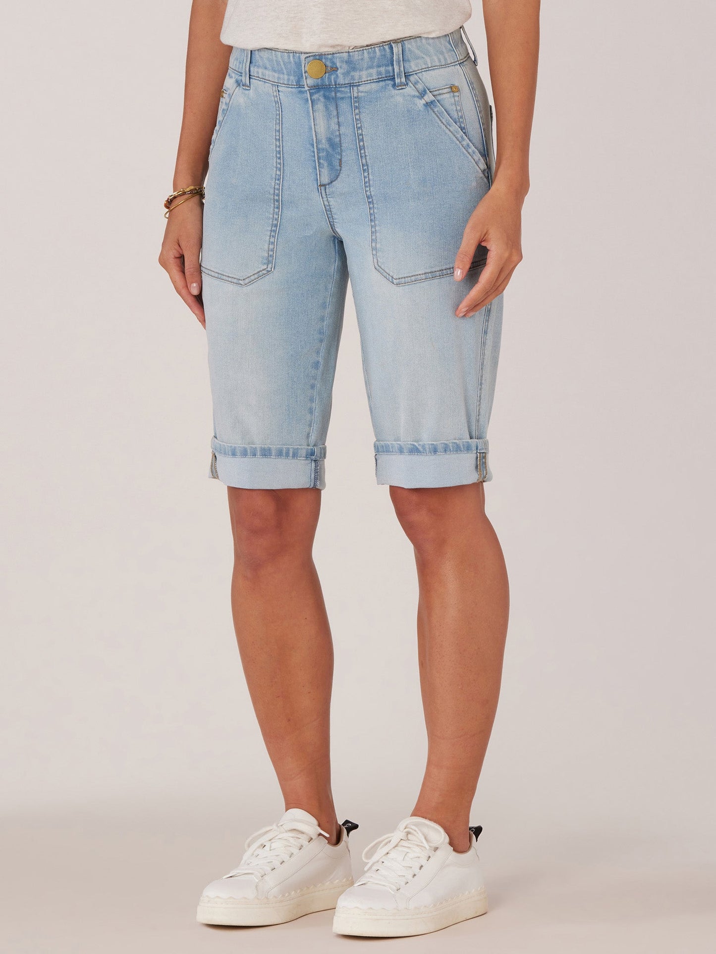 Absolution Petite High Rise Repreve Bermuda Short with Cuffed Hem