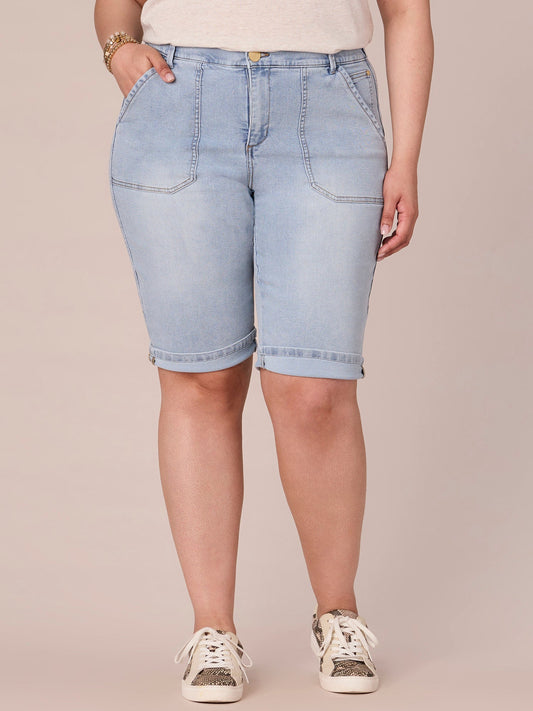 Absolution® Plus Size Repreve Cuffed Hem Bermuda Short