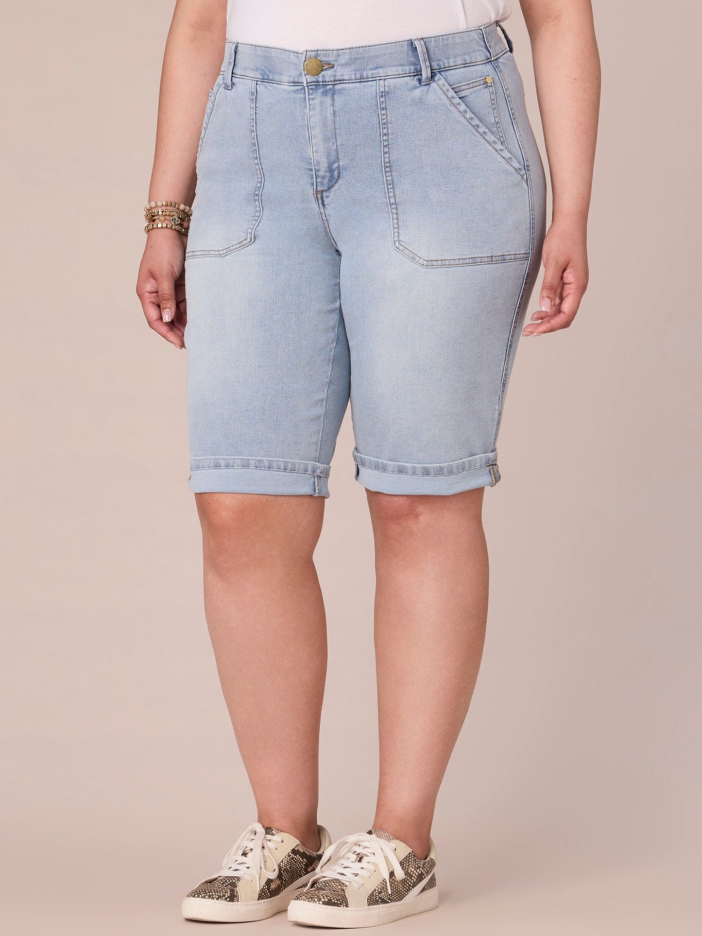 Absolution® Plus Size Repreve Cuffed Hem Bermuda Short
